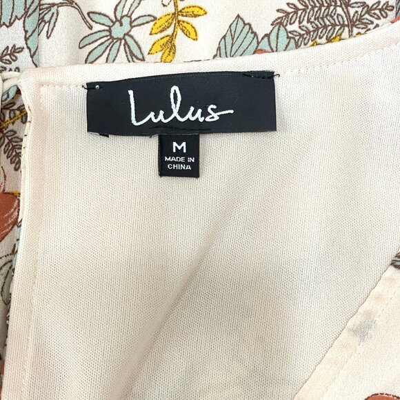 New Lulus Romper Medium Always Thriving Blush Pink Floral Print Bell Sleeve - Picture 7 of 8